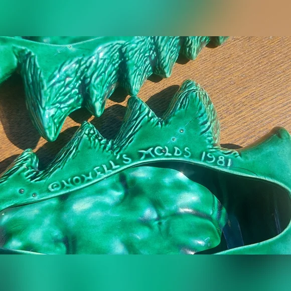 Vintage Nowells Molds Christmas Tree Candy Dishes Trinket Tray Display '81 - Picture 11 of 14